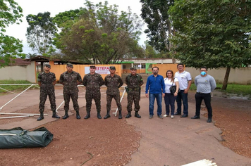 Foto - SEMSA EM AÇÃO- BARREIRAS SANITÁRIAS