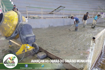 Foto - AVANÇAM AS OBRAS DO GINÁSIO MUNICIPAL