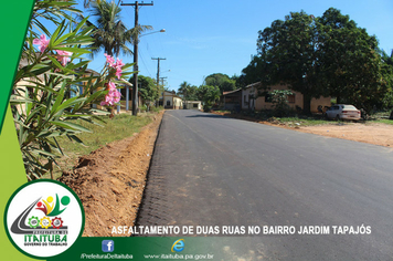 Foto - BAIRRO JARDIM TAPAJÓS RECEBE SERVIÇOS DE ASFALTAMENTO