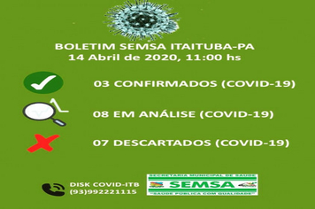 Foto - BOLETIM CORONAVIRUS - MARÇO E ABRIL