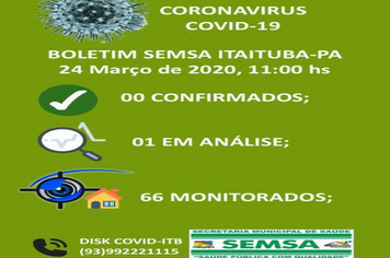 Foto - BOLETIM CORONAVIRUS - MARÇO E ABRIL