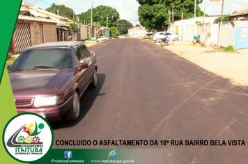 Foto - CONCLUÍDO O ASFALTAMENTO DA 16ª RUA