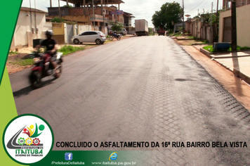 Foto - CONCLUÍDO O ASFALTAMENTO DA 16ª RUA