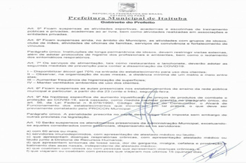 Foto - DECRETO MUNICIPAL Nº 036/2020.