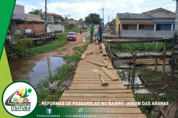 Foto - DIRETORIA DE URBANISMO CONSTRÓI PASSARELAS