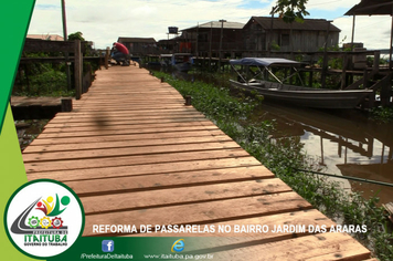 Foto - DIRETORIA DE URBANISMO CONSTRÓI PASSARELAS
