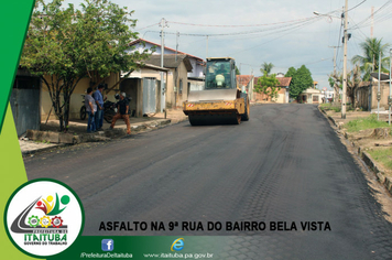 Foto - NONA RUA BELA VISTA ESTÁ RECEBENDO RECAPEAMENTO ASFÁLTICO