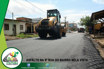 Foto - NONA RUA BELA VISTA ESTÁ RECEBENDO RECAPEAMENTO ASFÁLTICO