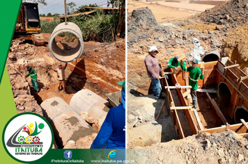 Foto - OBRAS DE DRENAGEM CHEGAM A RODOVIA TRANSAMAZÔNICA