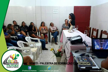 Foto - PALESTRA DE FORMAÇÃO CONTINUADA