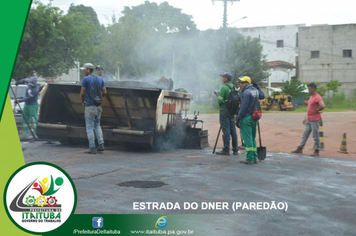 Foto - PAVIMENTAÇÃO DA ESTRADA DO DNER