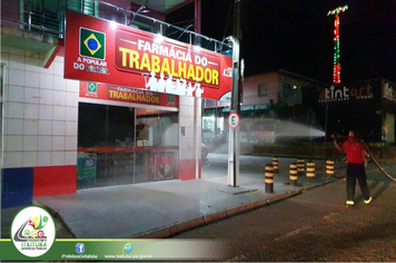 Foto - SEMSA REALIZA MAIS UMA ETAPA DE DESINFECÇÃO NA CIDADE