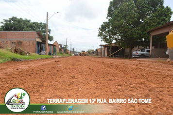 Foto - TERRAPLENAGEM 13ª RUA, BAIRRO SÃO TOMÉ, PRONTA PARA RECEBER A CAMADA ASFÁLTICA