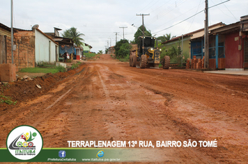 Foto - TERRAPLENAGEM 13ª RUA, BAIRRO SÃO TOMÉ, PRONTA PARA RECEBER A CAMADA ASFÁLTICA