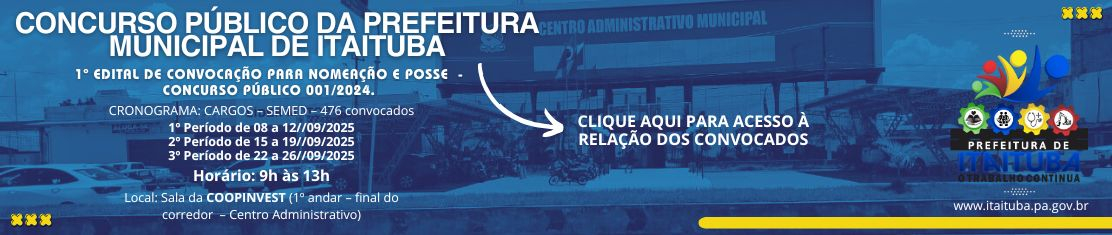 CONCURSO PÚBLICO DA PREFEITURA MUNICIPAL DE ITAITUBA 