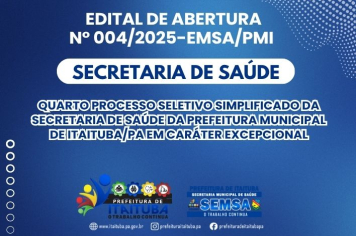 EDITAL DE ABERTURA N° 004/2025- SEMSA/PMI