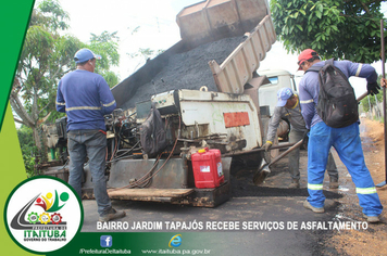 BAIRRO JARDIM TAPAJÓS RECEBE SERVIÇOS DE ASFALTAMENTO