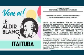LEI ALDIR BLANC II DIRECIONADO AO CONCURSO ARRAIATUBA 2024 , VALIDADE DE 3 DIAS , DO DIA 16 DE JULHO DE 2024 A 19 DE JULHO DE 2024