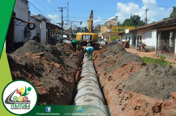 AVANÇAM OS TRABALHOS DE DRENAGEM SUBTERRÂNEA DA LAGOA DO JACAREZINHO ENTRE 29ª E 30ª RUA BAIRRO SANTO ANTONIO