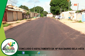 CONCLUÍDO O ASFALTAMENTO DA 16ª RUA BAIRRO BELA VISTA