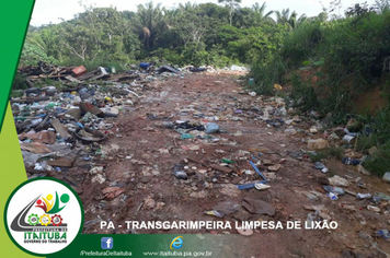 ÁREA DE LIXÃO AS MARGENS DA TRANSGARIMPEIRA LIMPO