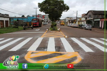 PINTURAS DE SINALIZAÇÃO NAS VIAS DE ITAITUBA CHEGAM A FASE FINAL