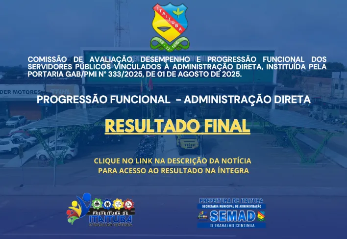 PROGRESSÃO FUNCIONAL - PREFEITURA DE ITAITUBA/ADMINISTRAÇÃO DIRETA.