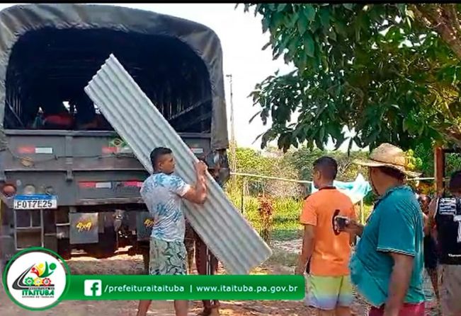 FORTE VENDAVAL COM CHUVA DEIXA 25 RESIDÊNCIAS DESTELHADAS EM SÃO LUIZ DO TAPAJÓS 