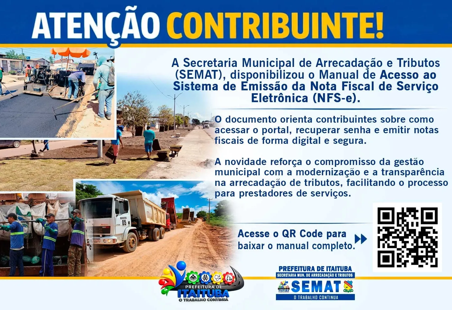 PREFEITURA DE ITAITUBA LANÇA MANUAL PARA EMISSÃO DE NFS-E