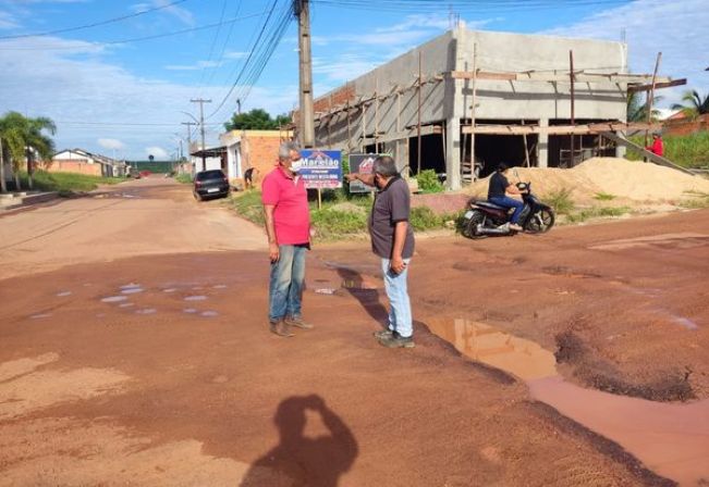 SECRETARIA DE INFRAESTRUTURA FAZ PLANEJAMENTO DAS VIAS PÚBLICAS DO BAIRRO BURITI PARA RECUPERAÇÃO