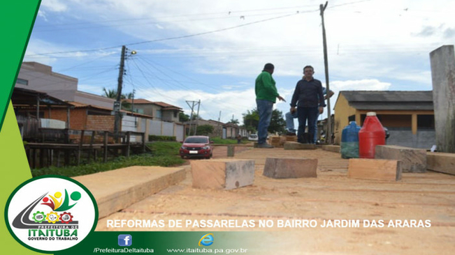 DIRETORIA DE URBANISMO CONSTRÓI PASSARELAS 