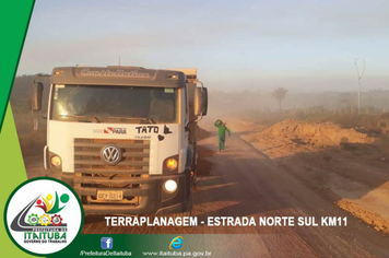 Foto - COMEÇA A RECUPERAÇÃO DA VICINAL NORTE SUL