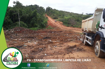 Foto - LIXÃO AS MARGENS DA TRANSGARIMPEIRA LIMPO