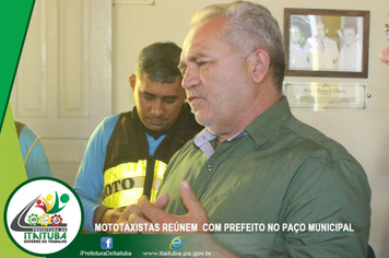 Foto - MOTOTAXISTAS REÚNEM COM PREFEITO NO PAÇO MUNICIPAL
