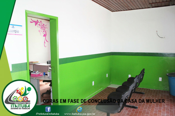 Foto - OBRAS EM FASE DE CONCLUSÃO DA CASA DA MULHER