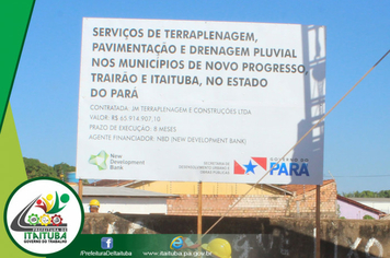 Foto - PAVIMENTAÇÃO QUE IRÁ BENEFICIAR CINCO BAIRROS DE ITAITUBA