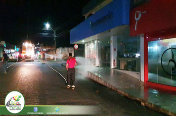 Foto - SEMSA REALIZA MAIS UMA ETAPA DE DESINFECÇÃO NA CIDADE