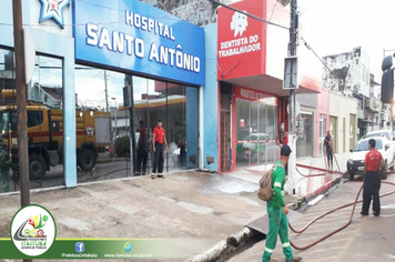 Foto - SEMSA REALIZA MAIS UMA ETAPA DE DESINFECÇÃO NA CIDADE