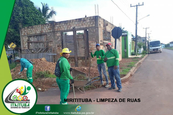 DISTRITO DE MIRITITUBA RECEBE LIMPEZA PÚBLICA