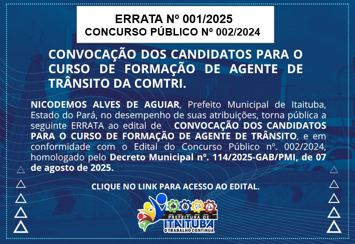 ERRATA Nº 001/2025 