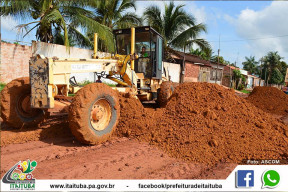 34ª RUA RECEBE SERVIÇOS DE TERRAPLENAGEM PARA POSTEIORMENTE A CAMADA ASFÁLTICA