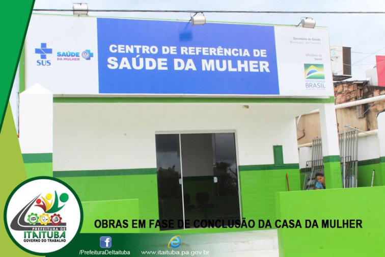 OBRAS EM FASE DE CONCLUSÃO DA CASA DA MULHER