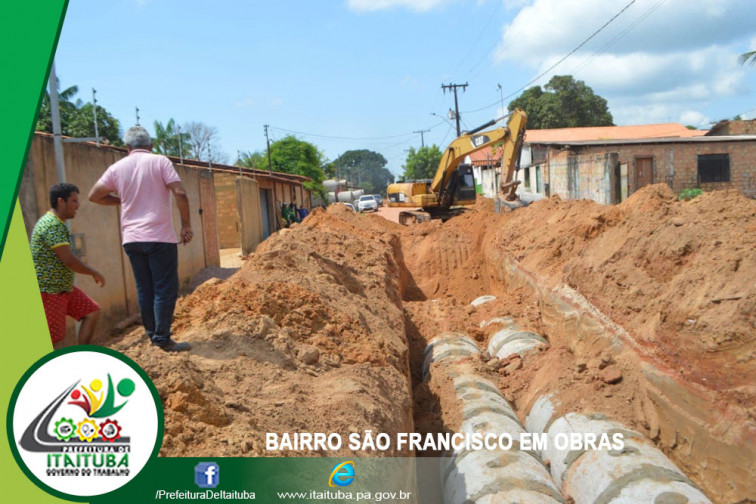 BAIRRO SÃO FRANCISCO RECEBE SERVIÇOS DE DRENAGEM