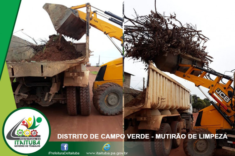 DISTRITO DE CAMPO VERDE RECEBE MUTIRÃO DE LIMPEZA