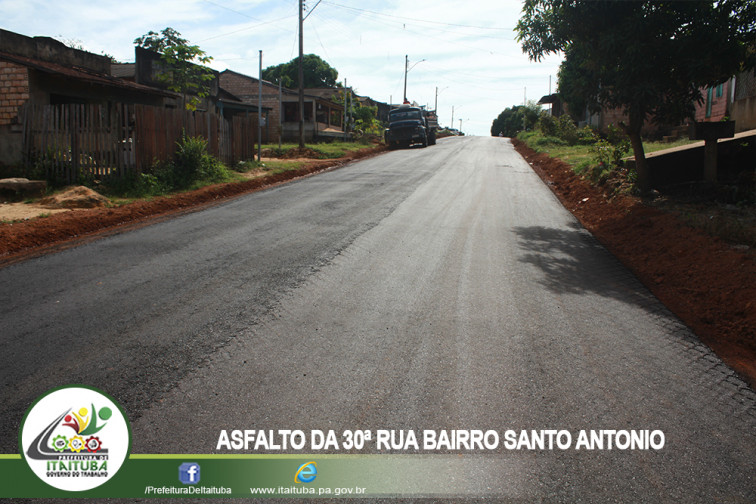 CONCLUÍDO O ASFALTAMENTO DA 30ª RUA BAIRRO SANTO ANTÔNIO