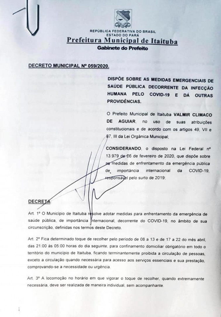 DECRETO MUNICIPAL O59/2020